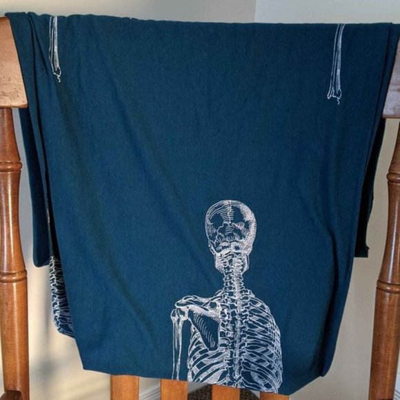 Infinity Loop Scarf Moroccan Blue Skeletor Print - Picture 1 of 2